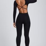 Modal Tall Scoop-Neck Cross-Back Jumpsuit in Black - Image 7