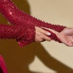 Embellished Bubble Hem Mini Dress in Red - Image 5