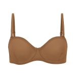 Soft Mesh Strapless Bra in Almond - Image 2
