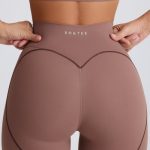 Soft Active Mini Shorts in Mocha - Image 4