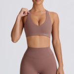 Soft Active Mini Shorts in Mocha - Image 7