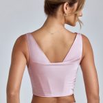 Draped Cowl Corset in Blush - Image 2