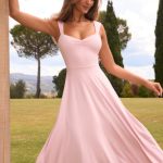 Sweetheart-Neck Ruched Midaxi Dress in Blush