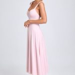 Sweetheart-Neck Ruched Midaxi Dress in Blush - Image 4