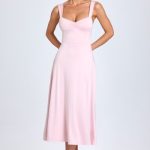 Sweetheart-Neck Ruched Midaxi Dress in Blush - Image 5