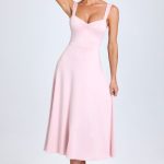 Sweetheart-Neck Ruched Midaxi Dress in Blush - Image 6