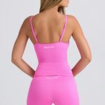 Super Sculpt Seamless Longline Tank Top in Sugar Pink - Image 2