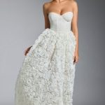 Embellished Floral-Appliqu?? Corset Gown in White - Image 5