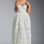 Embellished Floral-Appliqu?? Corset Gown in White - Image 8