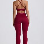 Super Sculpt Seamless High-Waist Leggings in Burgundy - Image 3