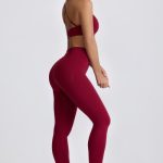 Super Sculpt Seamless High-Waist Leggings in Burgundy - Image 4