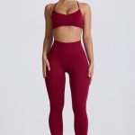 Super Sculpt Seamless High-Waist Leggings in Burgundy - Image 7