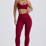 Super Sculpt Seamless High-Waist Leggings in Burgundy - Image 9