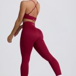 Super Sculpt Seamless High-Waist Leggings in Burgundy - Image 10