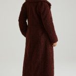 Long Shearling Coat in Brown - Image 2