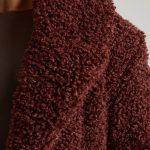 Long Shearling Coat in Brown - Image 4