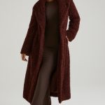 Long Shearling Coat in Brown - Image 6