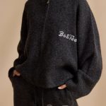 Oversized Zip-Up Cardigan in Charcoal Marl - Image 4