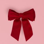 Bow Hair Clip in Ruby Red - Image 2