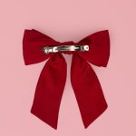 Bow Hair Clip in Ruby Red - Image 3