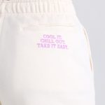 Mid-Rise Sweat Shorts in Eggshell - Image 4