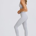 Soft Active Leggings in Grey Marl - Image 3