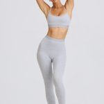 Soft Active Leggings in Grey Marl - Image 5