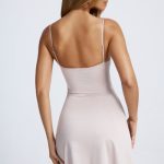 Hardware Detail A-Line Mini Dress in Sky Grey - Image 2