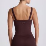 Super Sculpt Seamless Longline Tank Top in Chocolate - Image 3