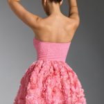 Embellished Floral-Appliqu?? Lace-Up Mini Dress in Pink - Image 2