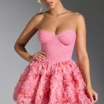 Embellished Floral-Appliqu?? Lace-Up Mini Dress in Pink - Image 7