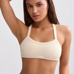 Terry Towelling Scoop-Neck Bralette in Cream