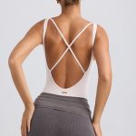 Cut-Out Bodysuit in Washed Cream - Image 5