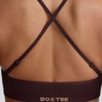 Super Sculpt Seamless Cross-Back Sports Bra in Chocolate - Image 5