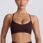Super Sculpt Seamless Cross-Back Sports Bra in Chocolate - Image 7