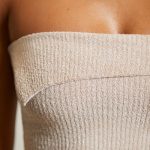 Overlap Bandeau Crop Top in Beige - Image 4