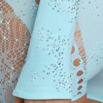 Embellished Cropped Shrug in Ice Blue - Image 5
