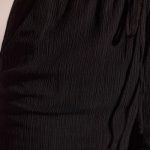 Crinkle Textured Beach Shorts in Black - Image 4