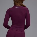 Define Luxe Zip-Up Jacket in Grape - Image 2