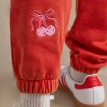 Petite Oversized Joggers in Red - Image 4