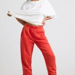 Petite Oversized Joggers in Red - Image 5