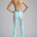 Petite Embellished Mid-Rise Flared Trousers in Ice Blue - Image 2