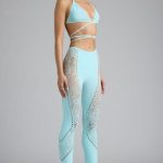 Petite Embellished Mid-Rise Flared Trousers in Ice Blue - Image 8