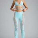 Petite Embellished Mid-Rise Flared Trousers in Ice Blue - Image 10