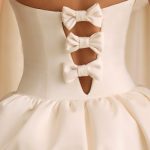 Convertible Bow-Detail Bubble Hem Midaxi Dress in Ivory - Image 5
