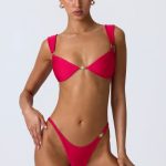 Embellished Cheeky Bikini Bottoms in Raspberry Pink - Image 6