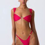 Embellished Cheeky Bikini Bottoms in Raspberry Pink - Image 8