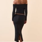 Modal Mid-Rise Midaxi Skirt in Black - Image 2