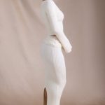 Ribbed-Knit Slash-Neck Top in Ivory - Image 4