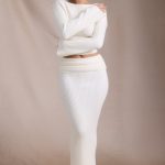 Ribbed-Knit Slash-Neck Top in Ivory - Image 7